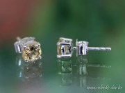 citrin naušnice srebro